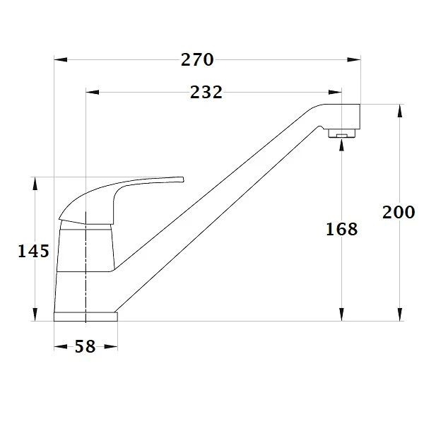 Mitigeur de cuisine bec fondu FANGO inox brossé - Image 3